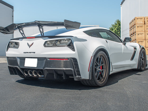 2014-2019 CORVETTE C7 GM FACTORY PACKAGE CARBON FIBER REAR BUMPER DIFFUSER